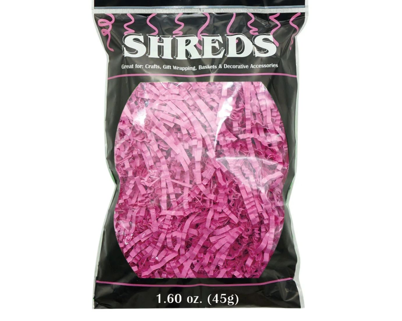 PINK CRINKLE PAPER SHRED, NO DISCOUNT