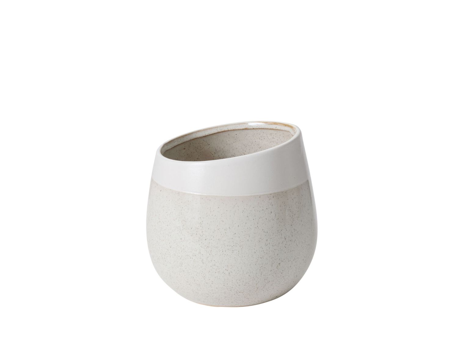 5.75”H X 5.5” OFF-WHITE CERAMIC CHOICE POT