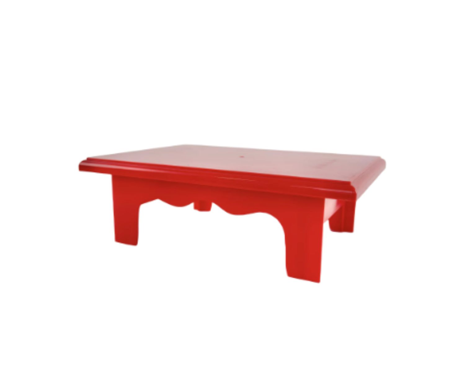 3.25’h x 7”W x 10”L RED PLASTIC RECTANGLE CAKE AND CUPCAKE STAND
