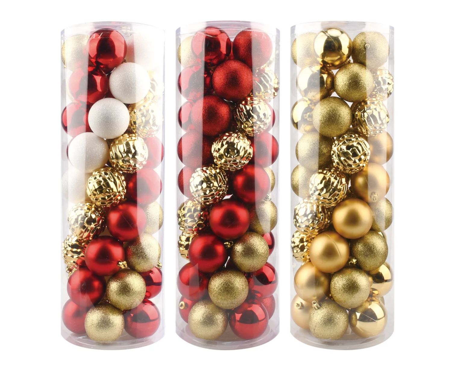 45ct CHRISTMAS BALL ORNAMENT SET 6CM (PRICE PER PACK)