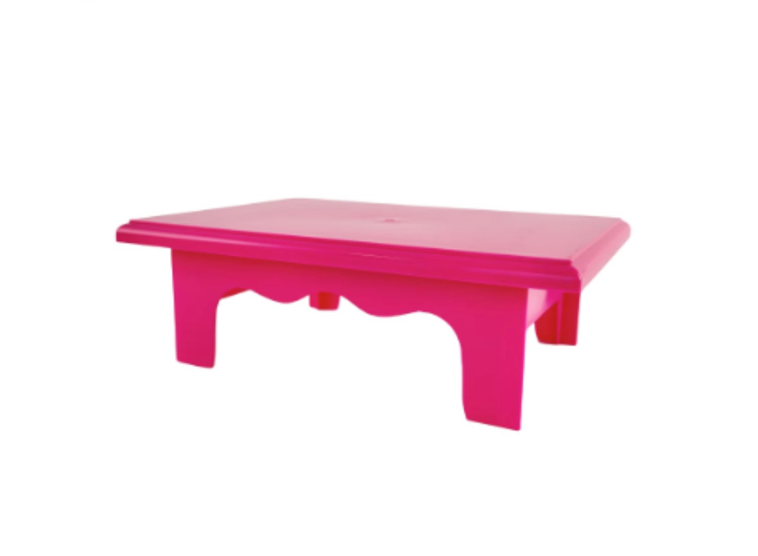 3.25’h x 7”W x 10”L HOT PINK PLASTIC RECTANGLE CAKE AND CUPCAKE STAND