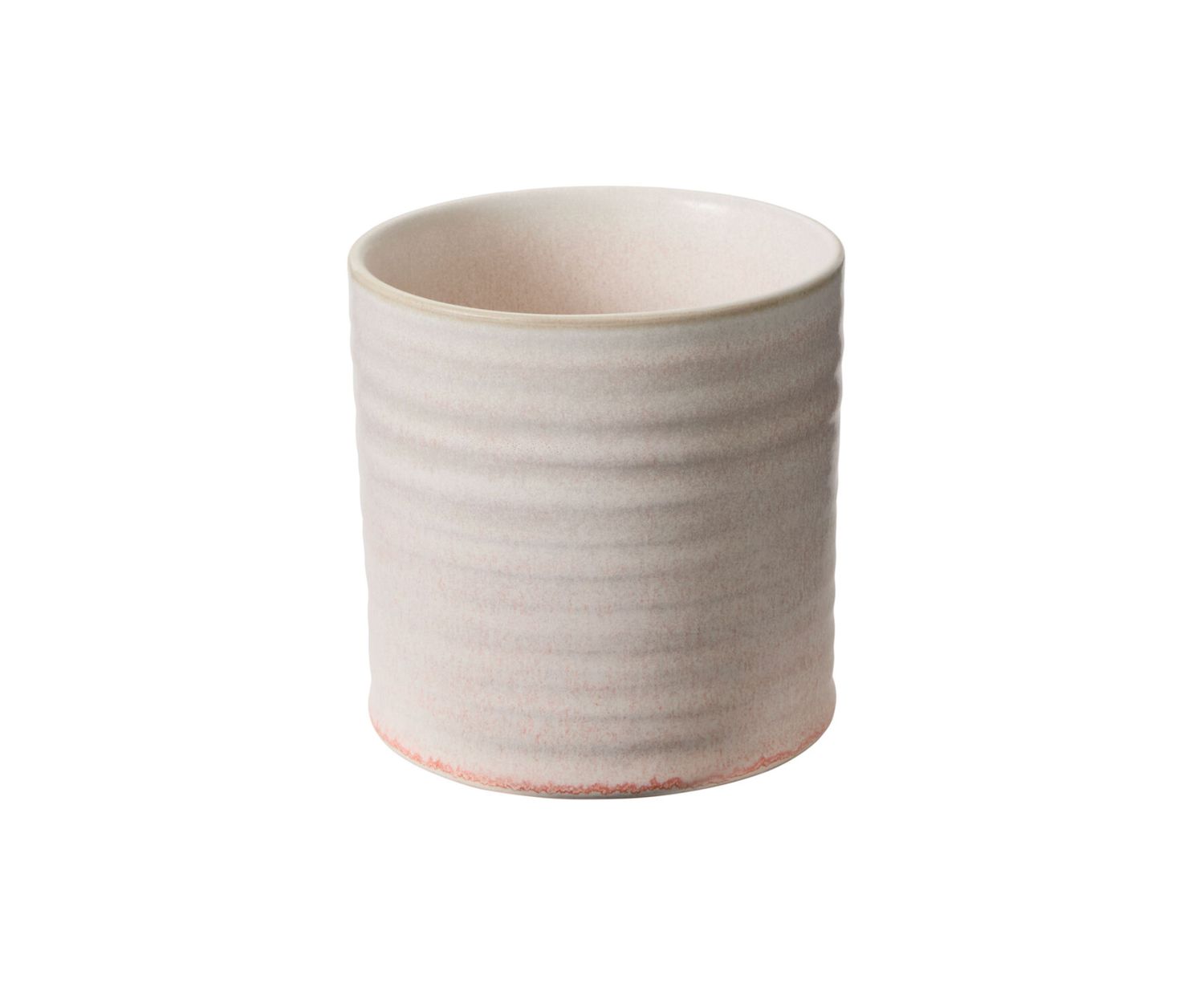 4.5” X 4.5 LIGHT-PINK CERAMIC CYLINDER ROUX POT