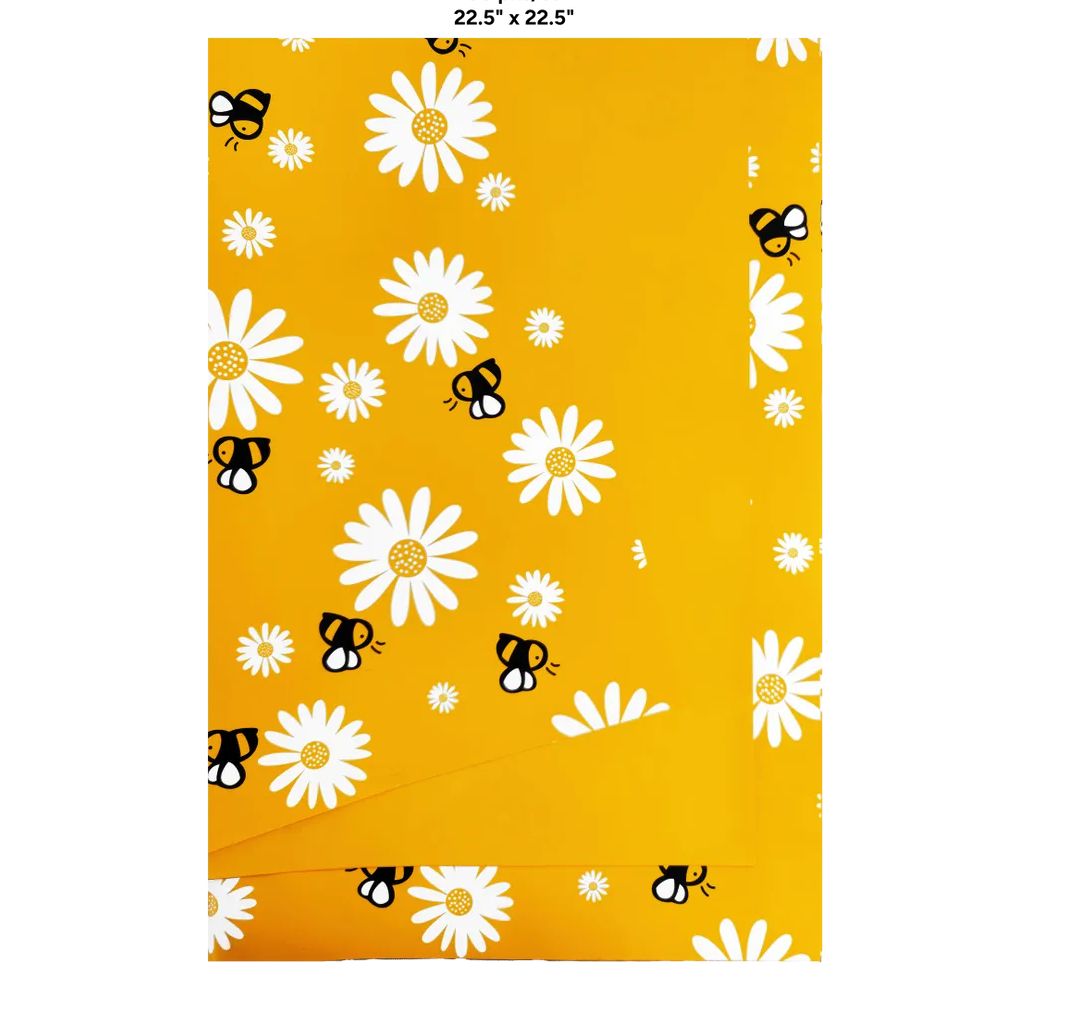 22.5" x 22.5" ORANGE BEES FLOWER PAPER 20pk