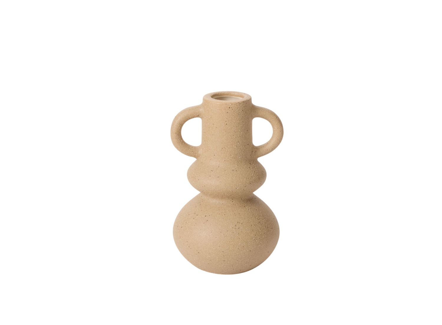 4.75”H X 3” BROWN CERAMIC MAQUETTE BUDVASE