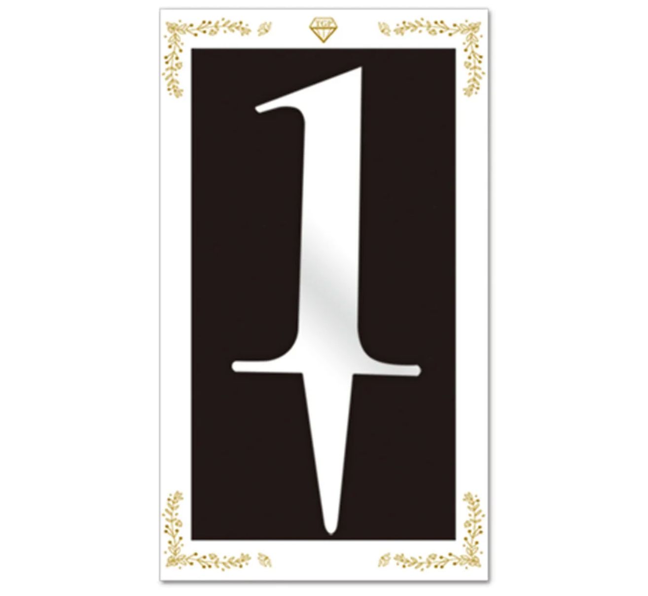 MIRROR #1 CAKE TOPPER