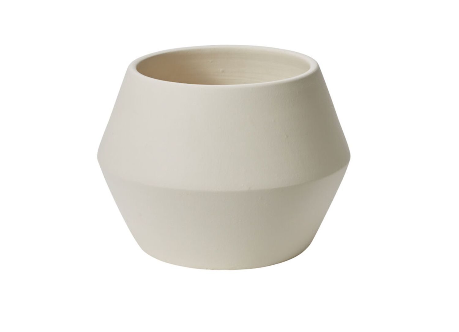 10”H X 13” WHITE CERAMIC HYDRA POT