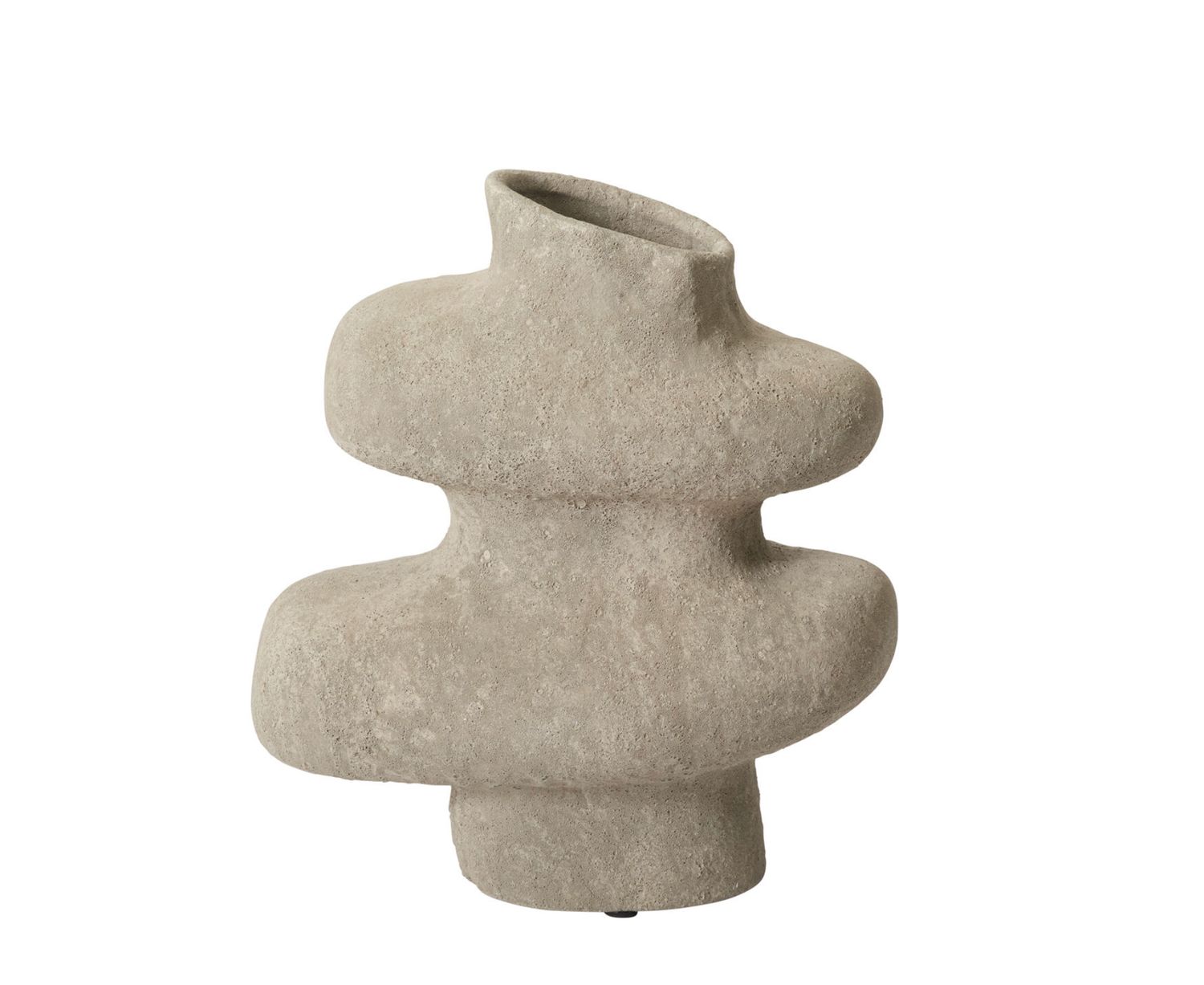 16"h x 8" x 14"L GREY CERAMIC AMBIT VASE