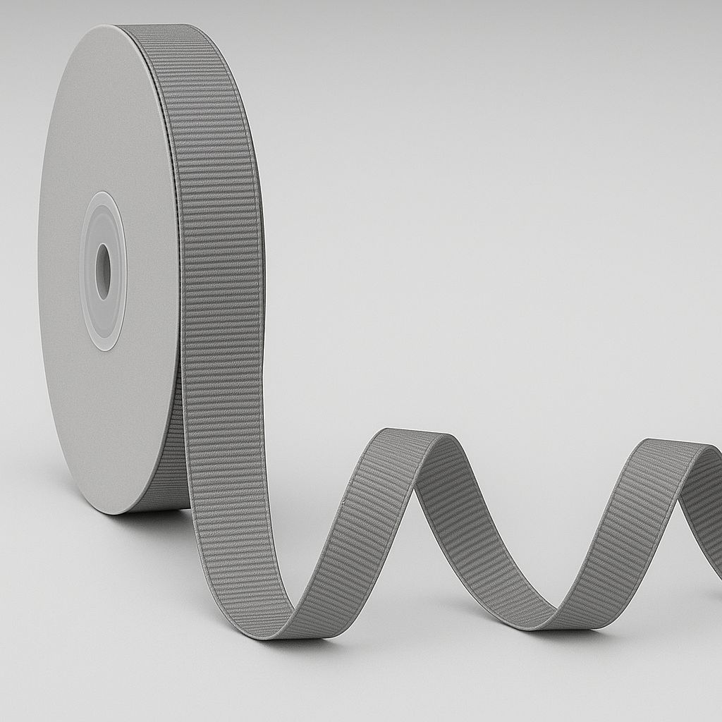 3/8" GRAY 50YDS GROSGRAIN RIBBIN. ND