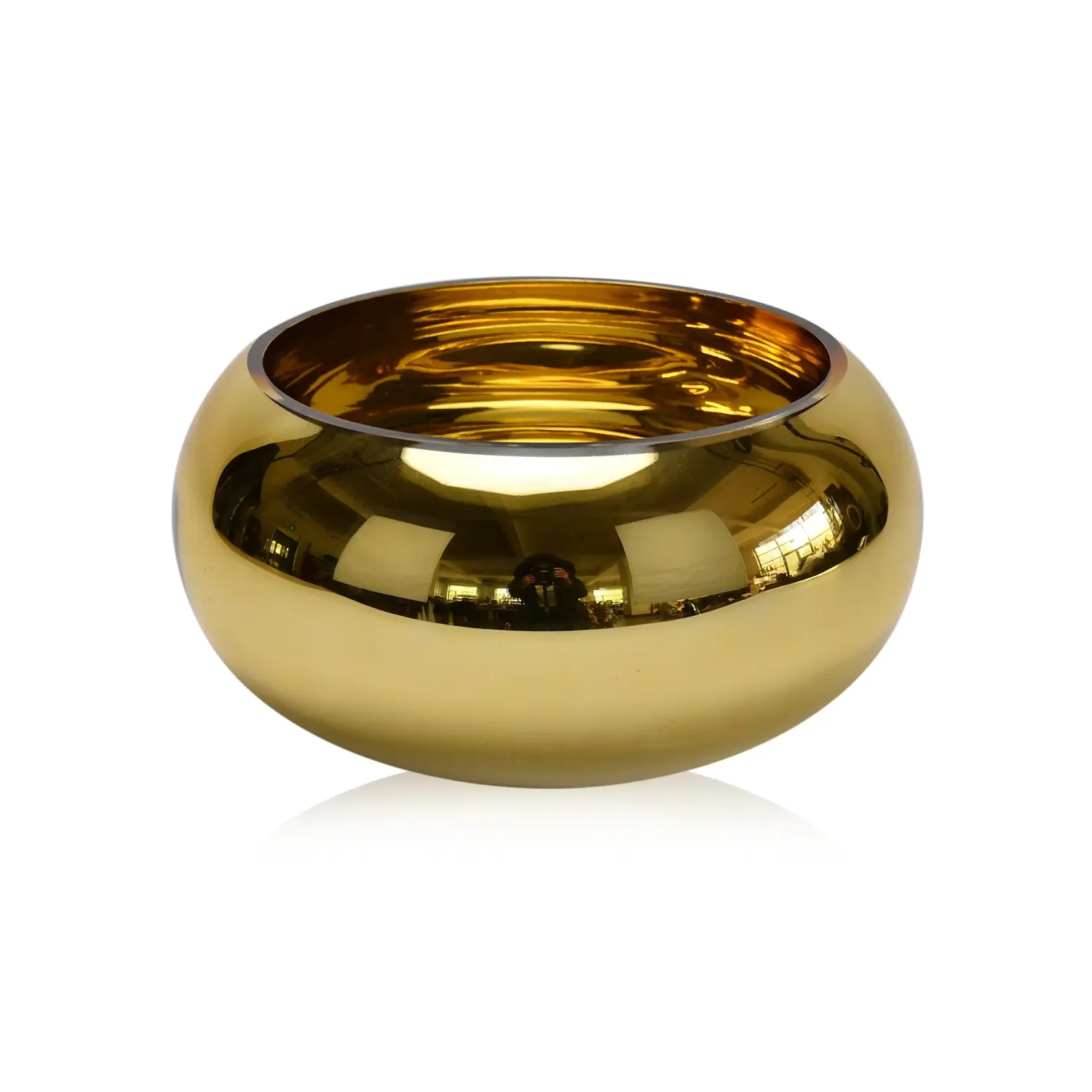 6”H X 12” GOLD MIRROR GLASS BOWL