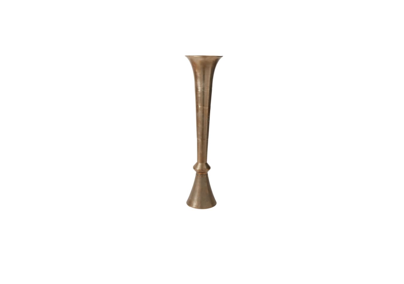 43.5”H X 12.75” GOLD METAL URN TENOR VASE