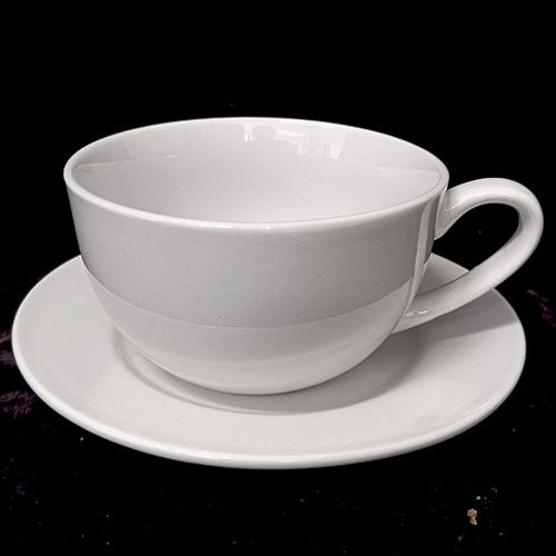 8 OZ WHITE CUP AND SAUCER
