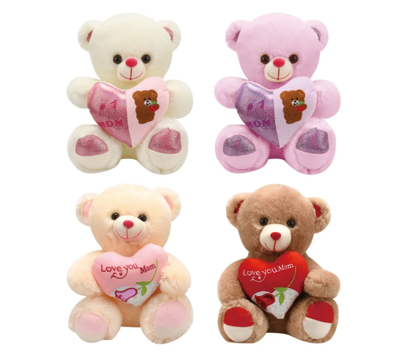 10" PLUSH BEAR, "LOVE YOU MOM"