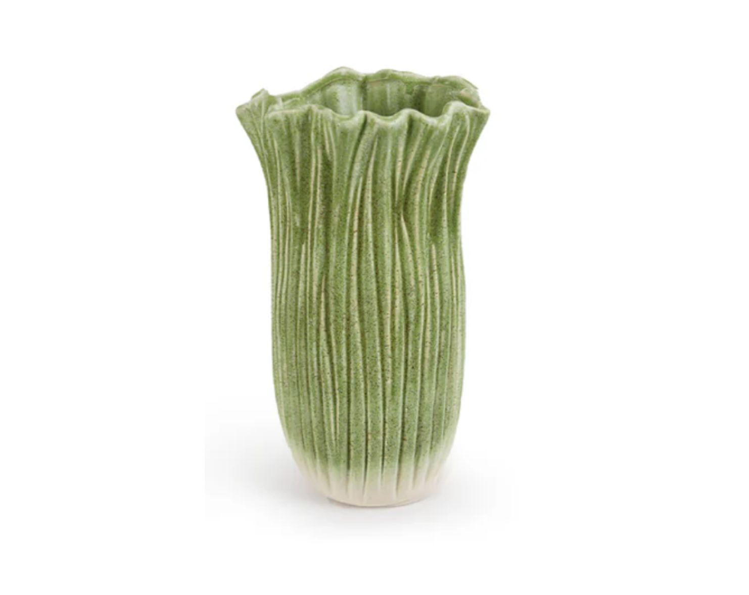 11.5”H X 6.75” GREENRIBED  CERAMIC ELEGANCE CASCADE