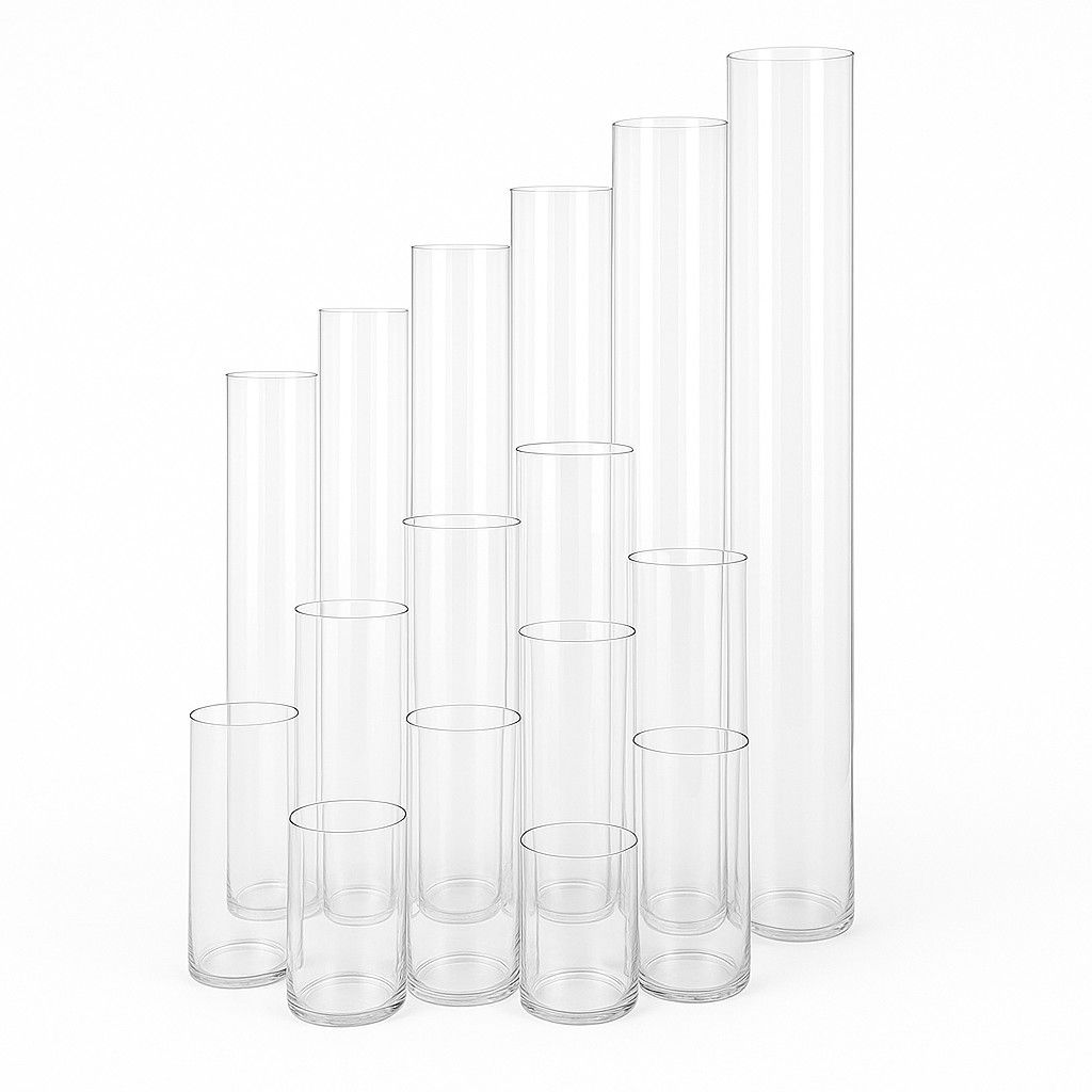 6"D CLEAR GLASS CYLINDER