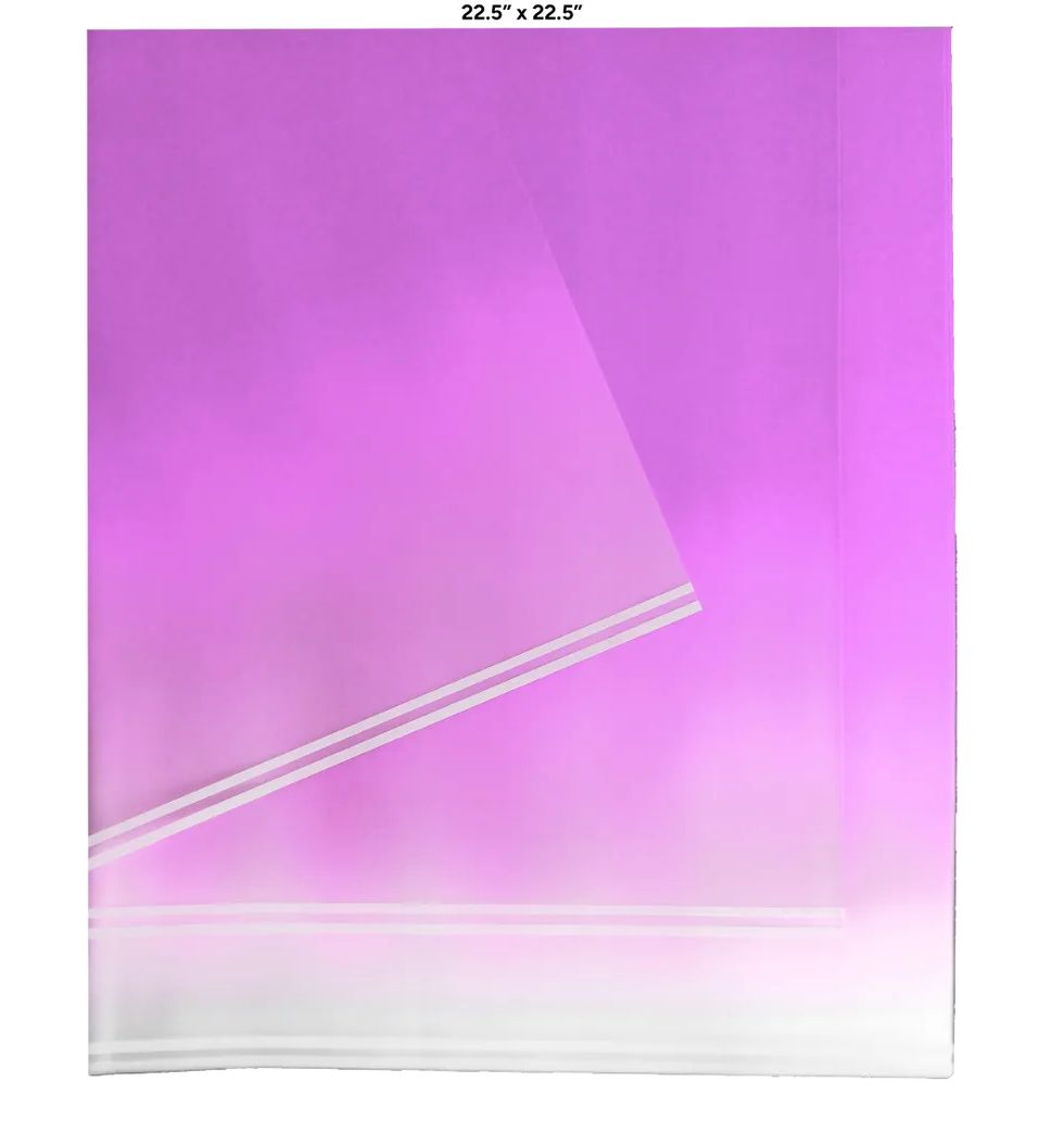 22.5" x 22.5" LAVENDER GRADIENT FLOWER PAPER, 20pk