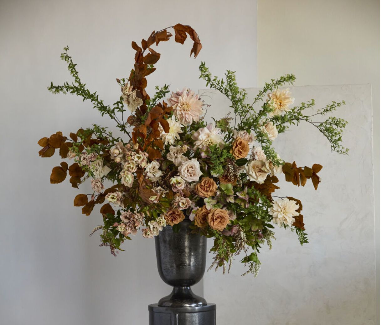 15"H X 11.5" GUNMETAL VICTORIA URN