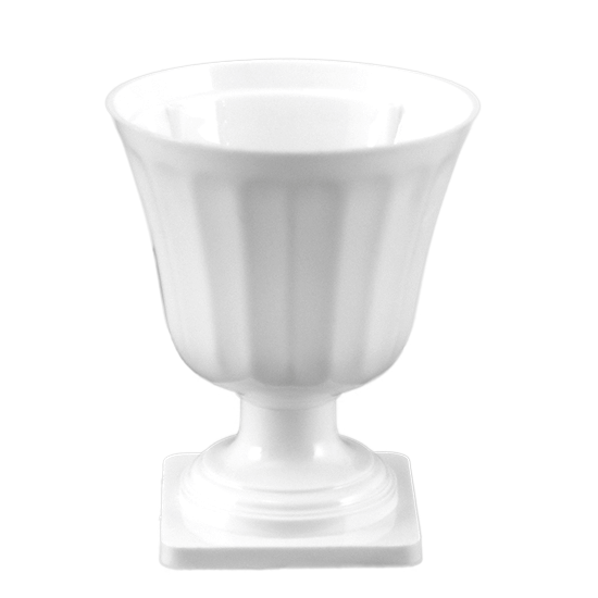7"h x 5.5" WHITE SMALL CLASSIC URN