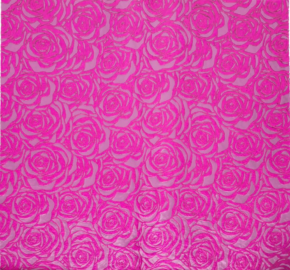 22.5" x 21" FUCHSIA VELVET EMBOSSED WRAPPING PAPER, 20 PCS, N.D.