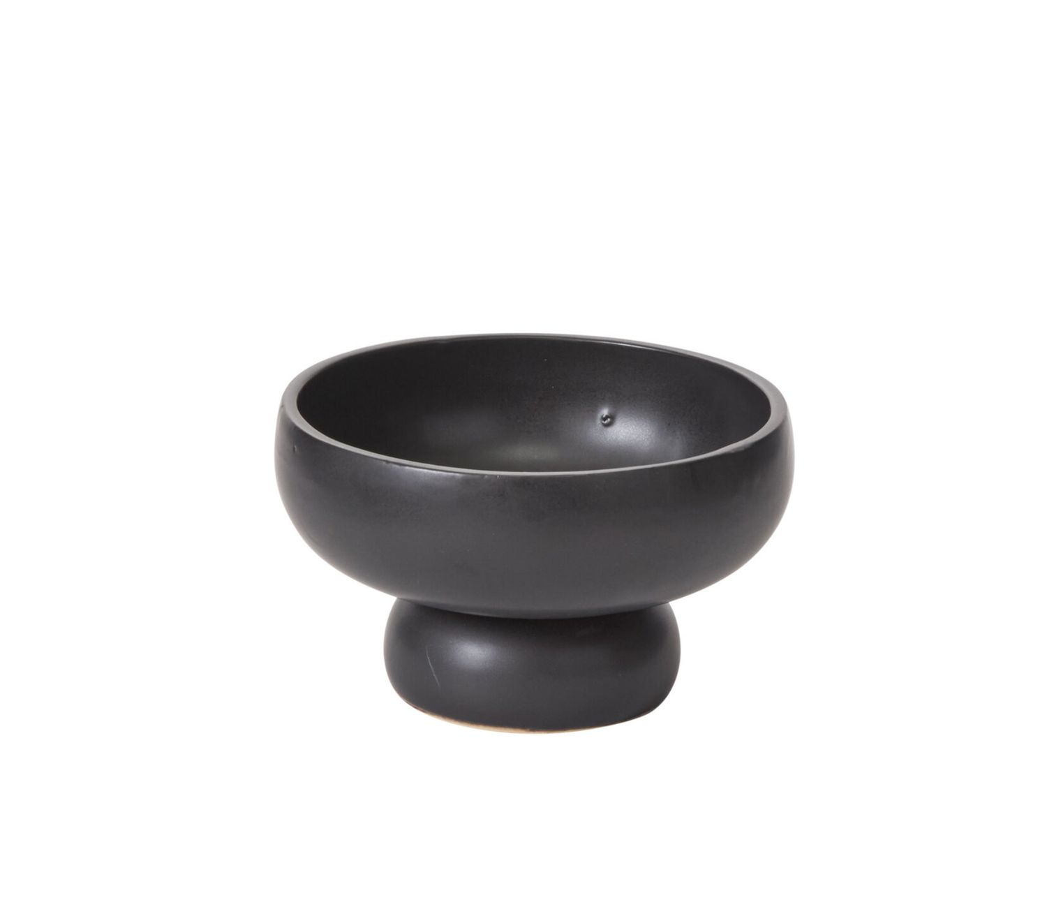 3.75"H X 6.25" BLACK CERAMIC NIGHTINGALE COMPOTE