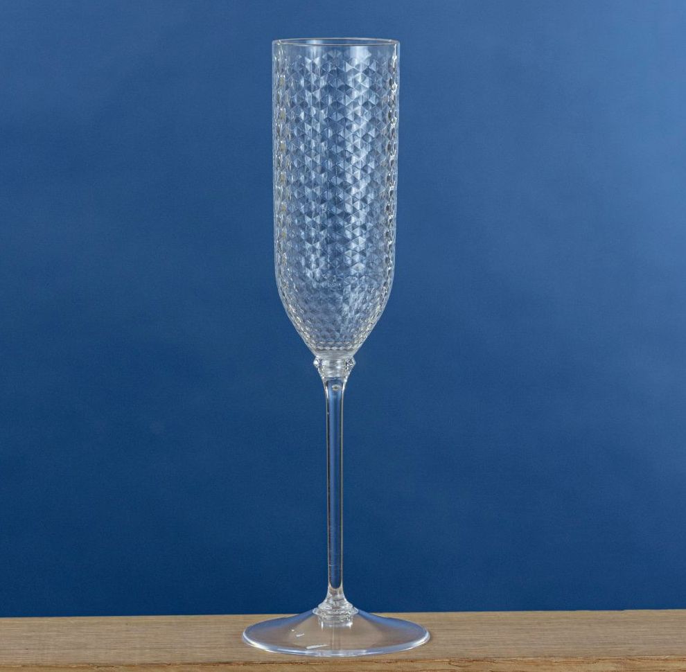 9.25" DIAMOND CUT CHAMPAGNE GLASS, 6 PCS ND
