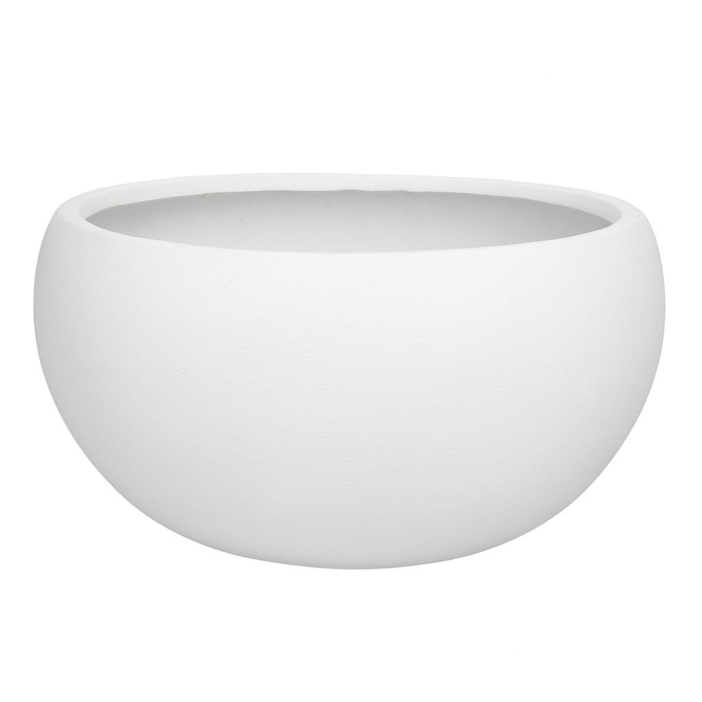 10.5"h x 21.5" FIBERCLAY PLANTERS  WHITE