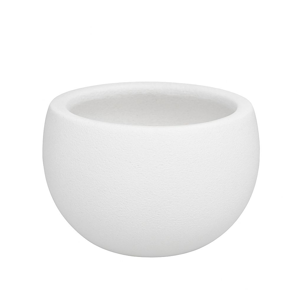 6”h x 11.75" FIBERCLAY PLANTERS  WHITE