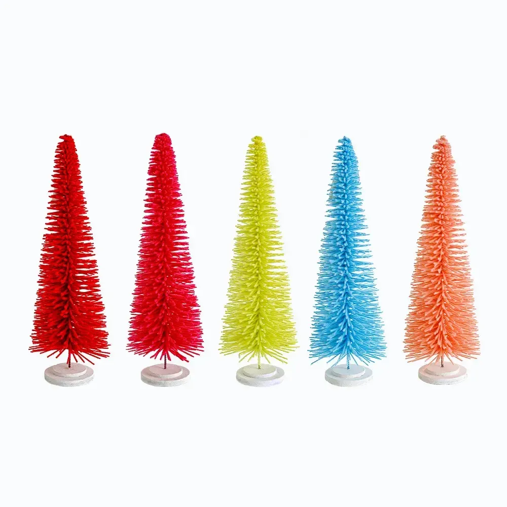 23.5”H X 8” BRUSHED BOTTLE CHRISTMAS TREE (PRICE PER EACH, BOX HAS ASSORTMENT)