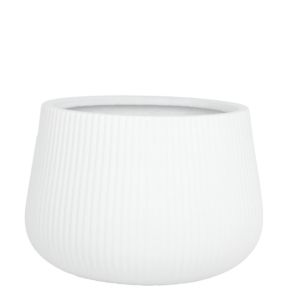 14.5"h x 21" FIBERCLAY PLANTERS  WHITE