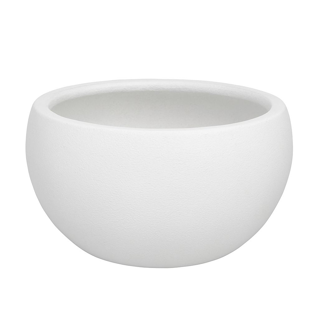8.5"h x 17.5" FIBERCLAY PLANTERS  WHITE