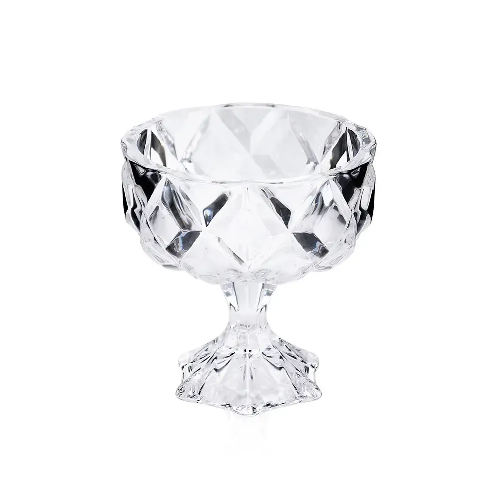 8” x 8” DIAMOND CRYSTAL PEDESTAL BOWL
