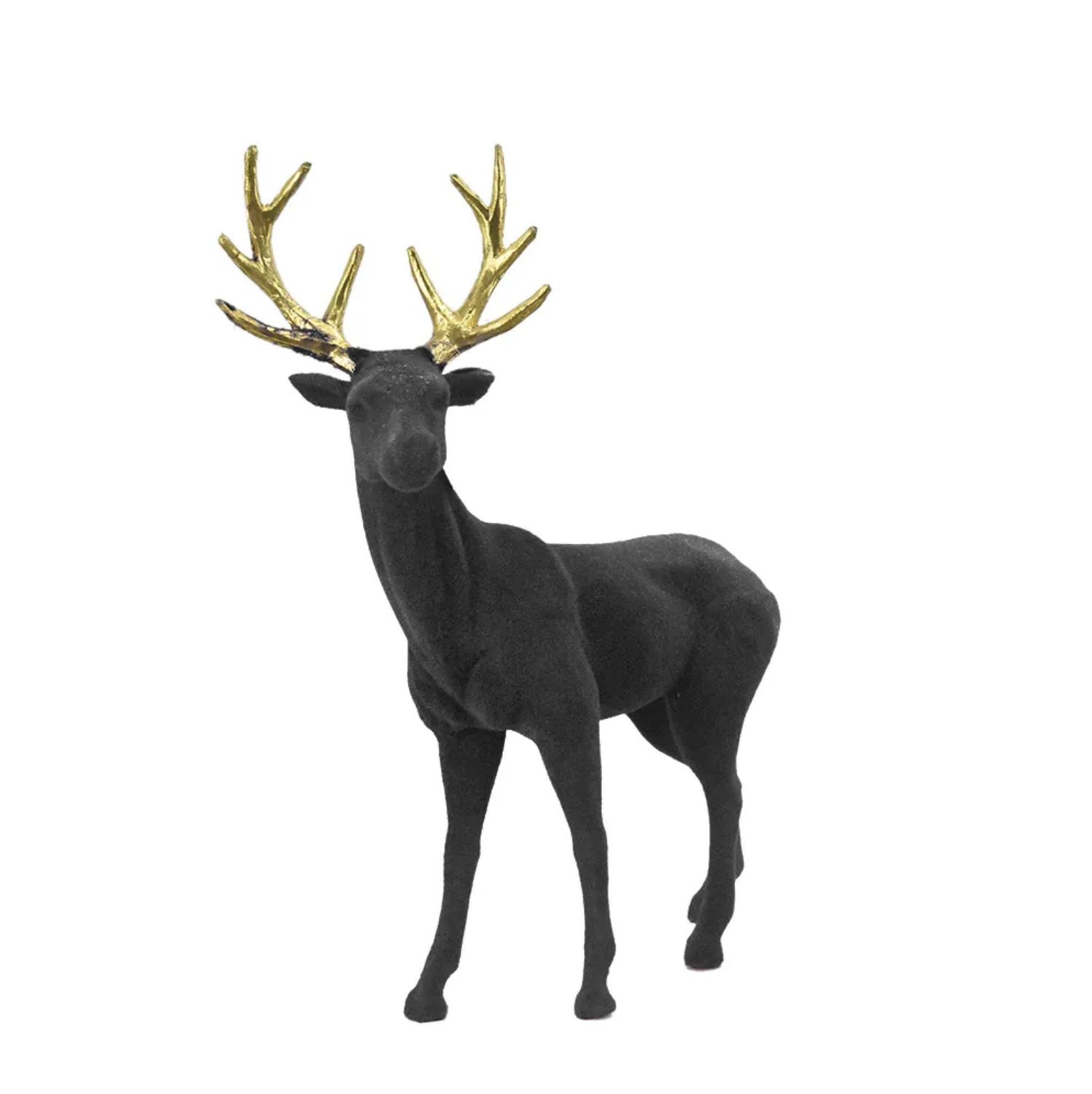 20”H X 5.5” X18”L BLACK CHRISTMAS REINDEER