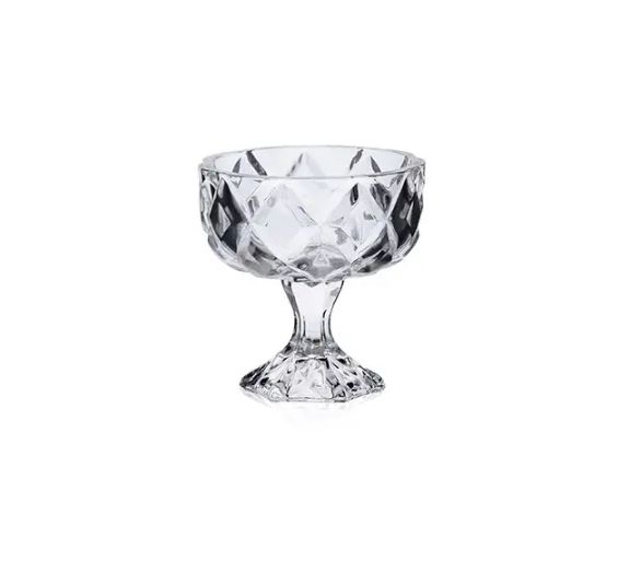 5” X 5” DIAMOND CRYSTAL PEDESTAL BOWL