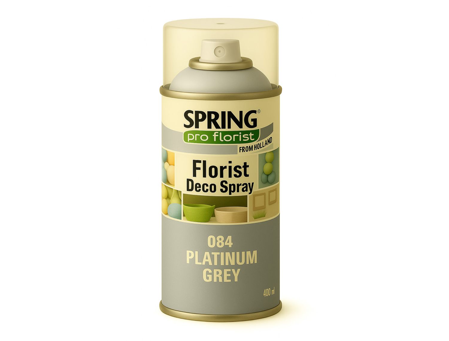 084 PLATINUM GREY SPRING DECO FLORAL SPRAY PAINT 400ml