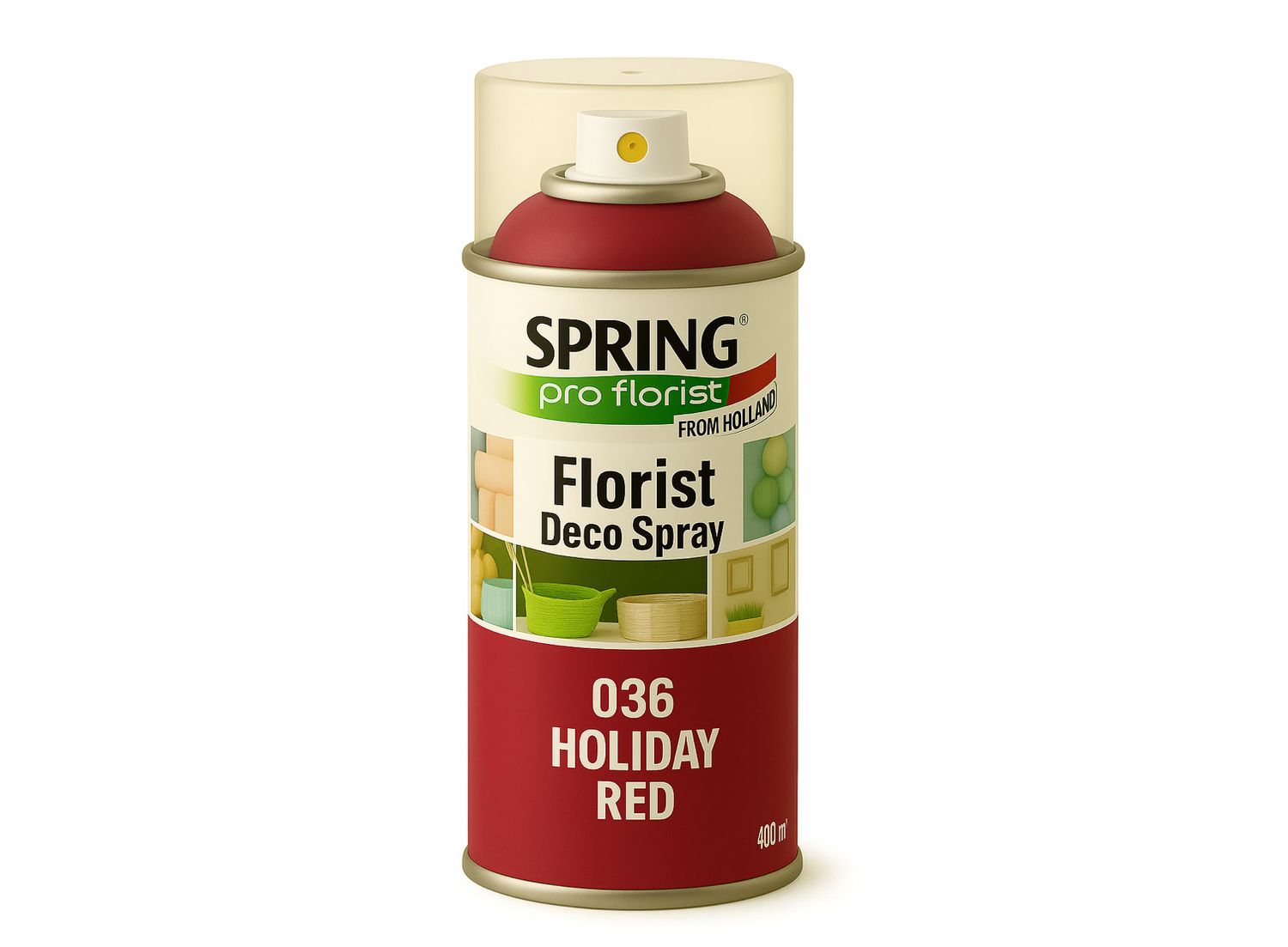 036 HOLIDAY RED SPRING DECO FLORAL SPRAY PAINT 400ml