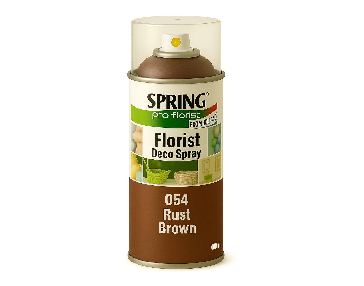 054 RUST BROWN SPRING DECO FLORAL SPRAY PAINT 400ml