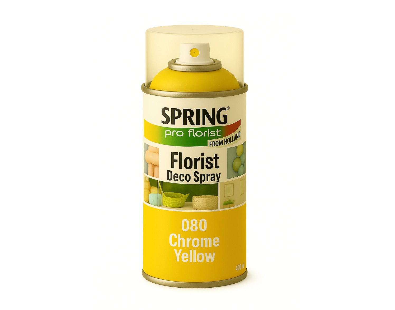 080 CHROME YELLOW SPRING DECO FLORAL SPRAY PAINT 400ml
