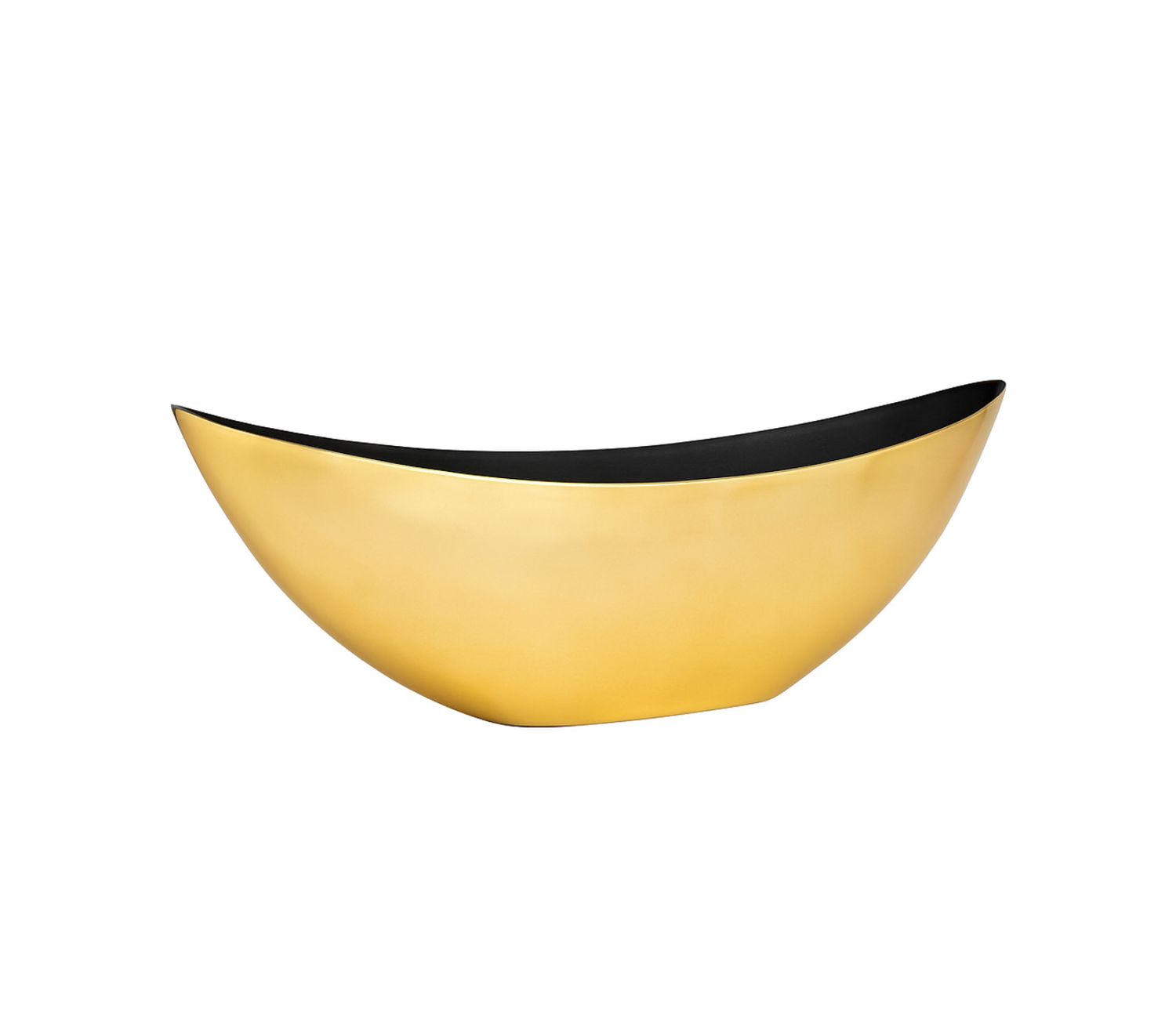 8"H X 5.5" X 22” LONG OVAL GOLD BRUSH PLASTIC BOAT