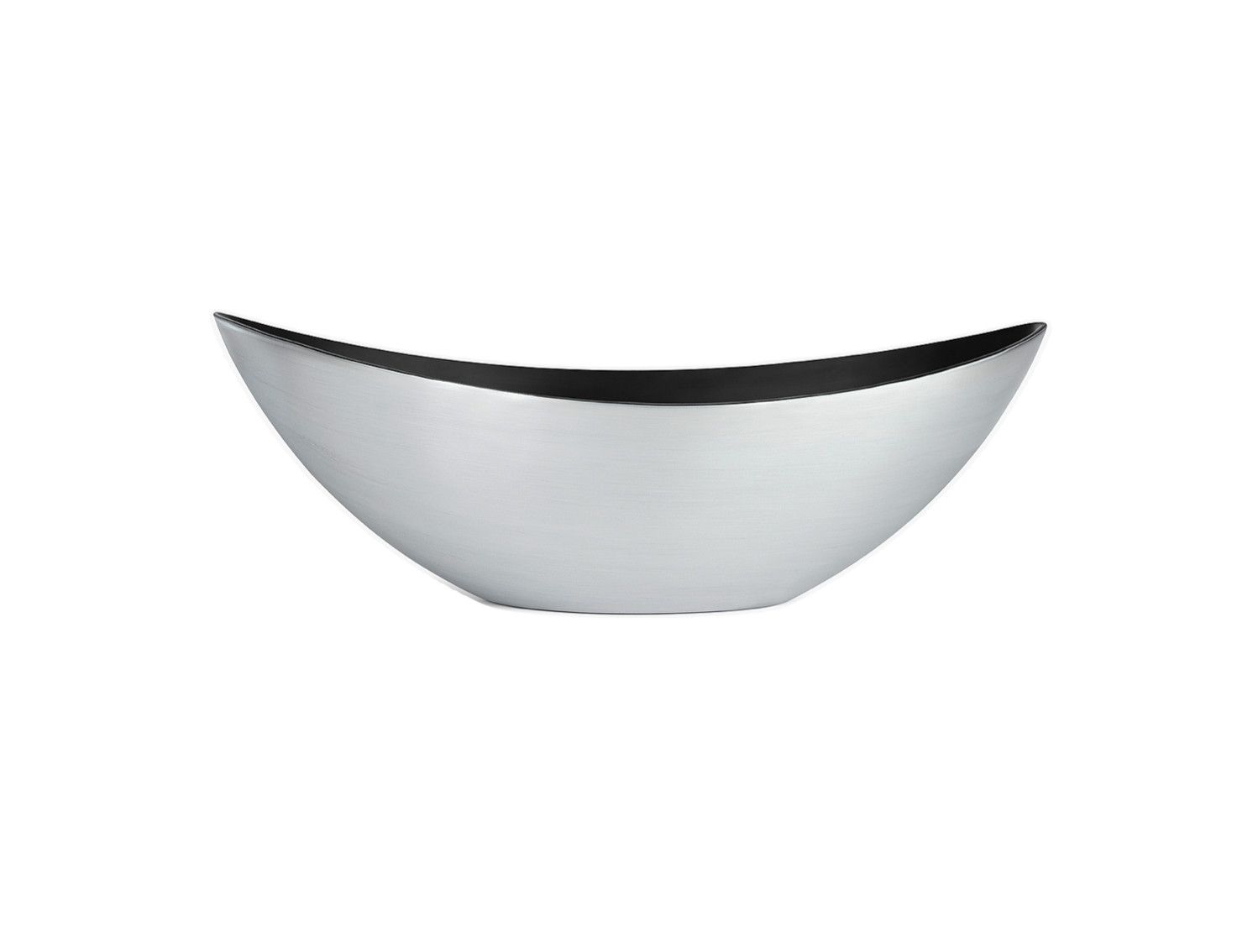 8"H X 5.5" X 22” LONG OVAL SILVER BRUSH PLASTIC BOAT