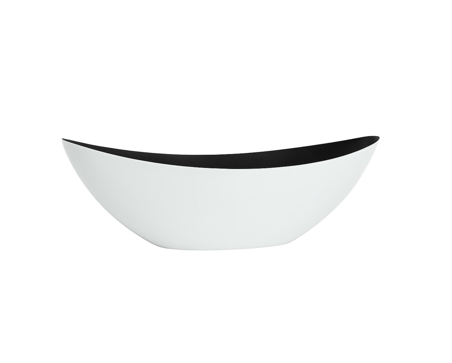 8"H X 5.5" X 22” OVAL WHITE PLASTIC BOAT VASE