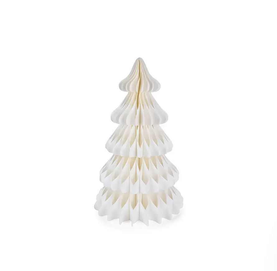 24” WHITE HONEYCOMB PAPER CHRISTMAS TREE
