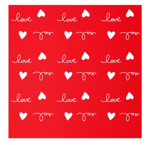 22.5” X 22.5” RED HEARTFELT LOVE FLORAL PAPER 20PER PACK