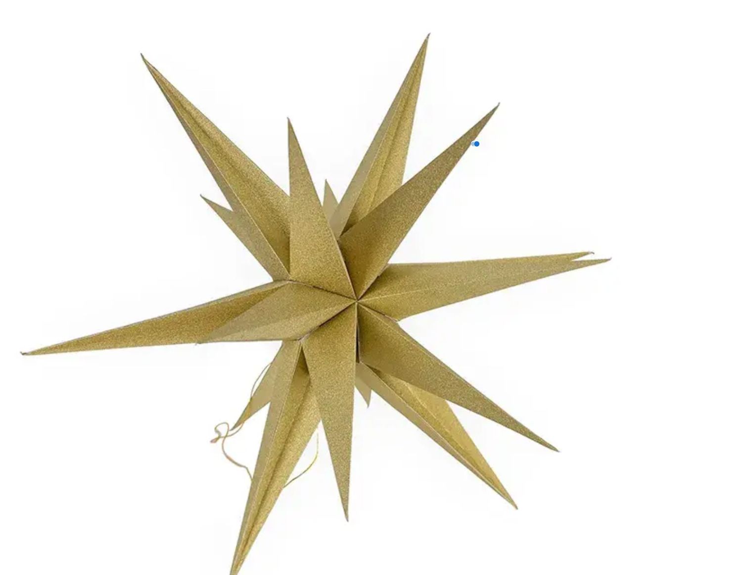 49” GOLD PAPER STARBURST HOLIDAY ORNAMENT