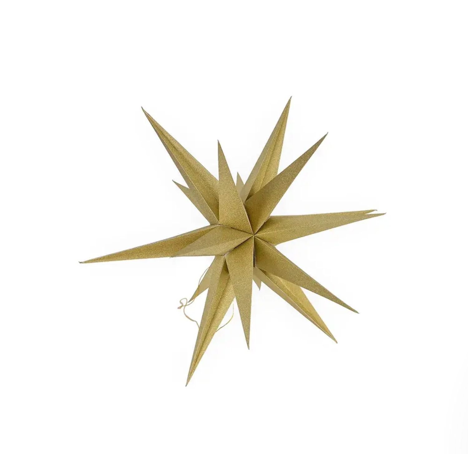 20” GOLD PAPER STARBURST HOLIDAY ORNAMENT