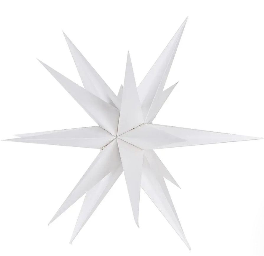 49” WHITE PAPER STARBURST HOLIDAY ORNAMENT