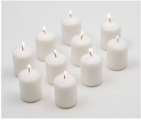 15HRS WHITE Votive Candles (72 PK)