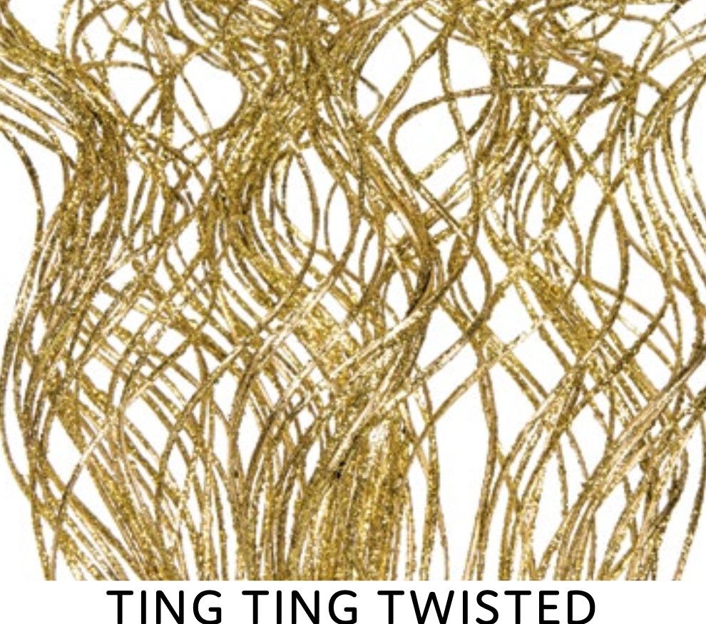 TING TING  TWIST GLITTER GOLD, 30” approx 50 stems