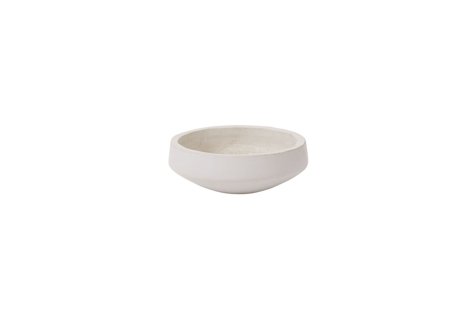 NEWPORT CONCRETE LOW BOWL, Color: WHITE, Size: 5"H X 13"  (SKU- 95990)