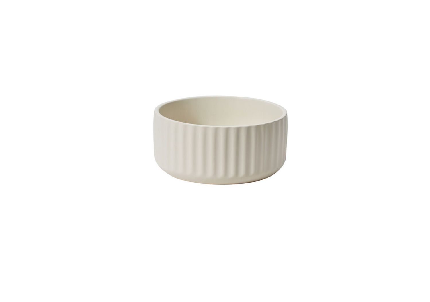 MATTE CERAMIC BEAM BOWL, Color: WHITE, Size: 3.5"H X 8"  (SKU- 97645)