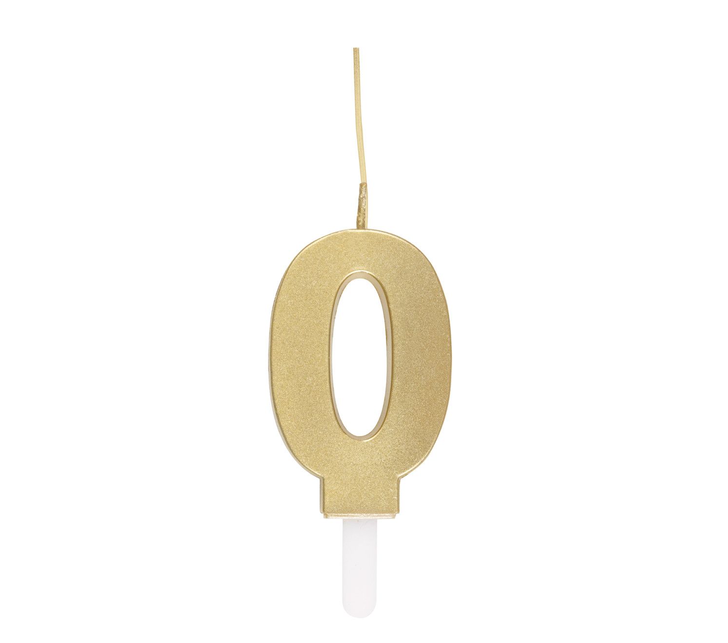 GOLD SPARKLER BIRTHDAY CANDLE, Size: NUMBER 0