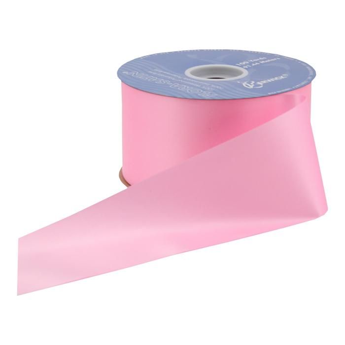 5/8" FLORAL SATIN RIBBON #3 100 YARDS, Color: AZALEA